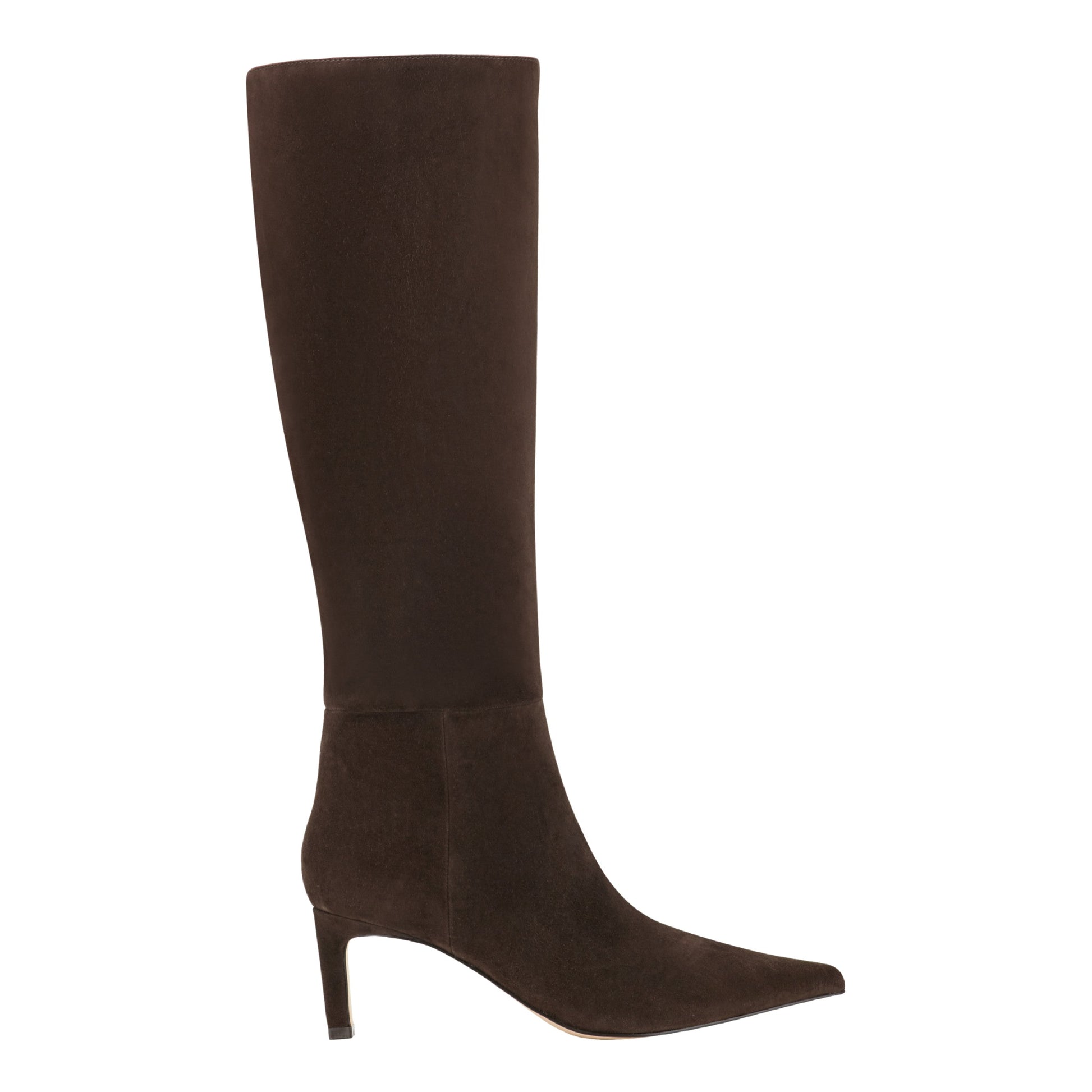 Marc Fisher Eva Leather Boot - Dark Brown Suede