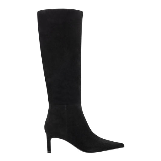 Marc Fisher Eva Leather Boot - Black Suede
