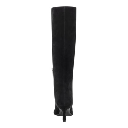 Marc Fisher Eva Leather Boot - Black Suede