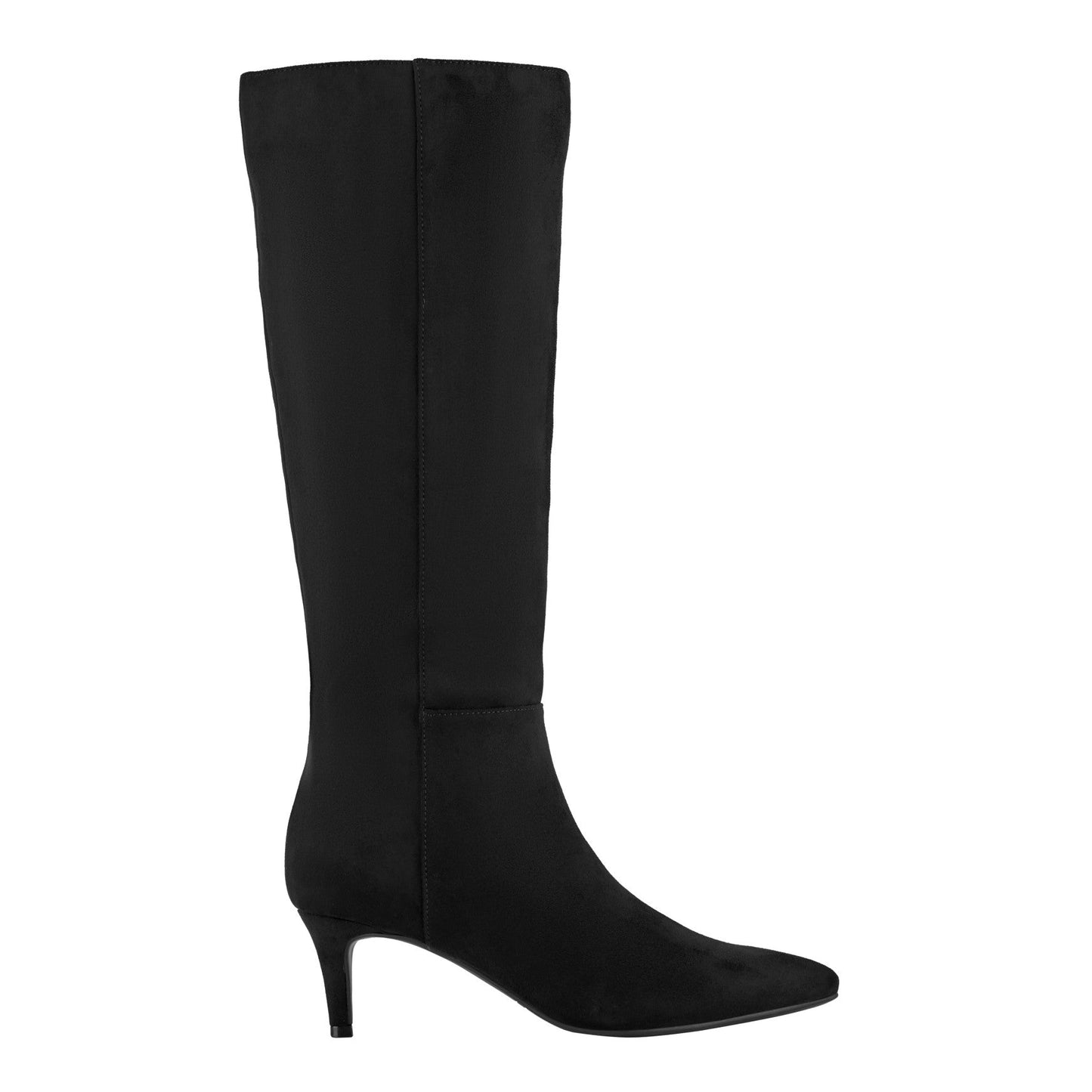 Marc Fisher Glint Wide Calf Kitten Heel Boot - Black