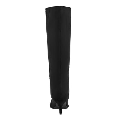 Marc Fisher Glint Wide Calf Kitten Heel Boot - Black
