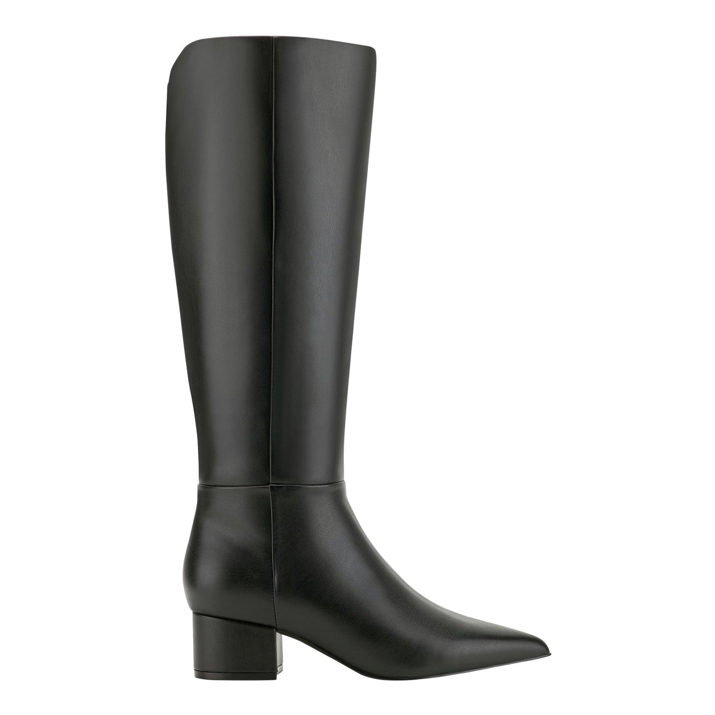 Marc Fisher Gradia Wide Calf Block Heel Boot - Black