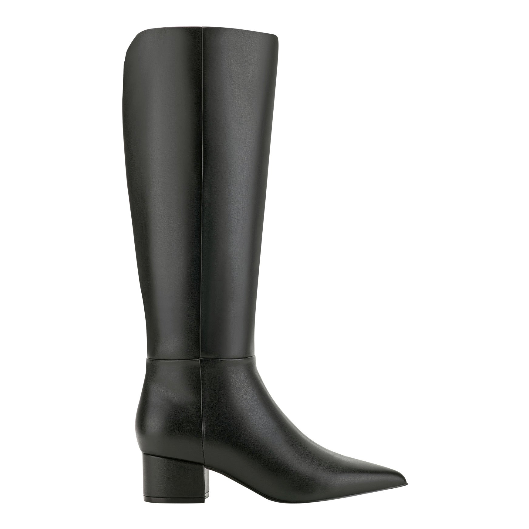 Marc Fisher Gradia Wide Calf Block Heel Boot - Black