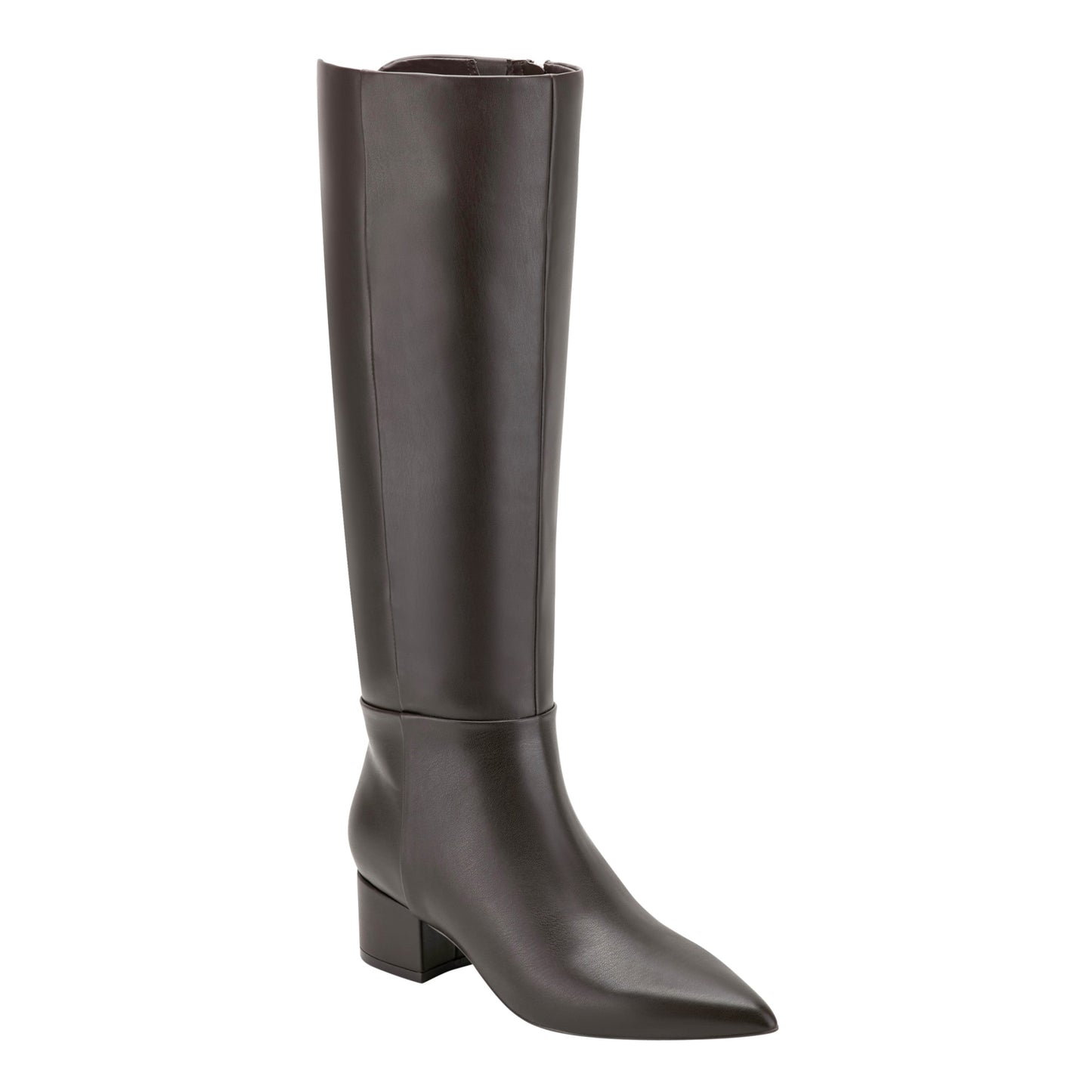 Marc Fisher Gradia Block Heel Boot - Dark Brown