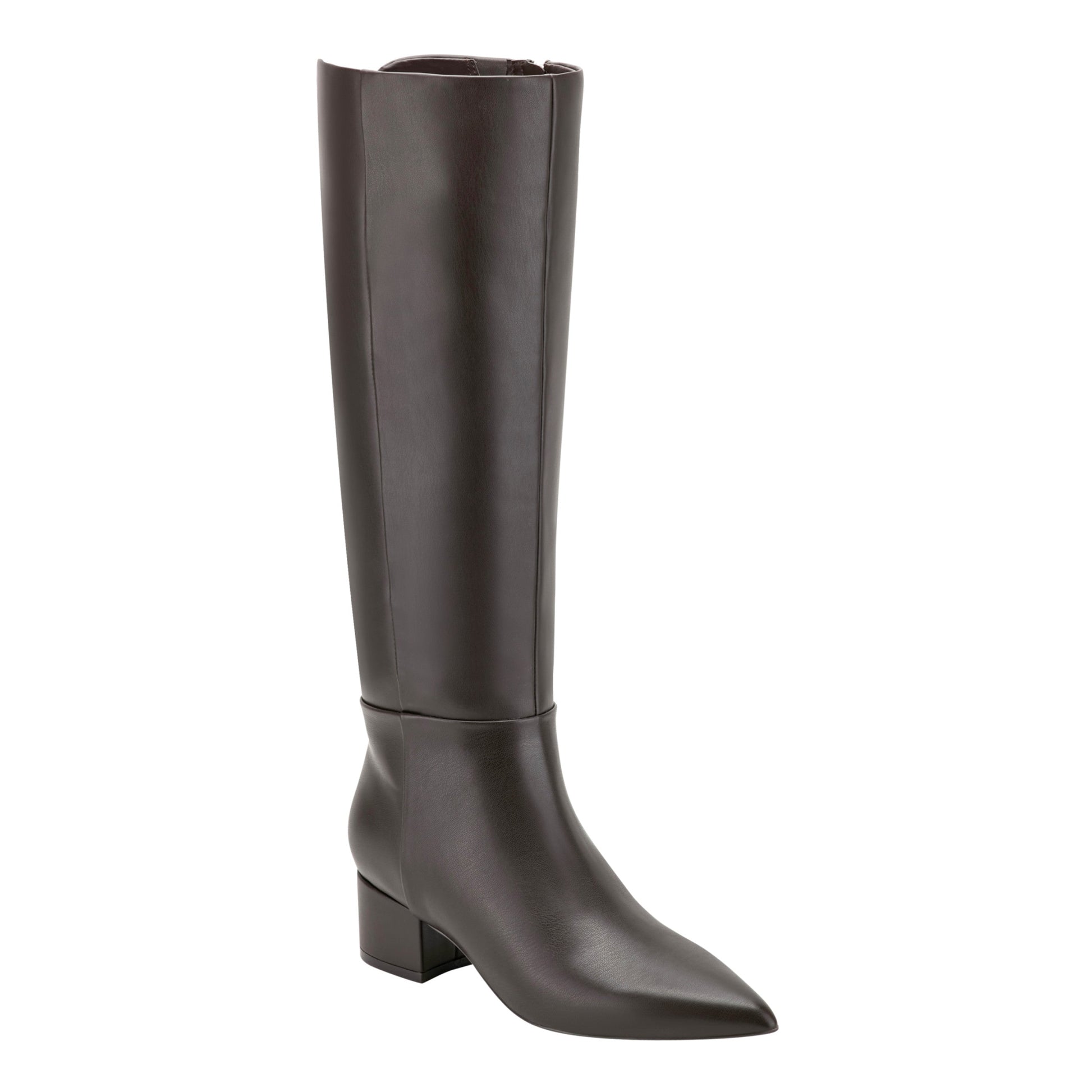 Marc Fisher Gradia Block Heel Boot - Dark Brown