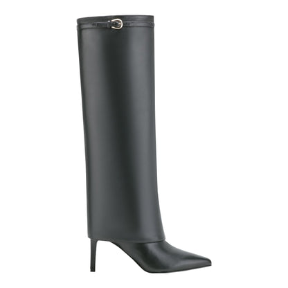 Marc Fisher Naples Leather Boot - Black Leather