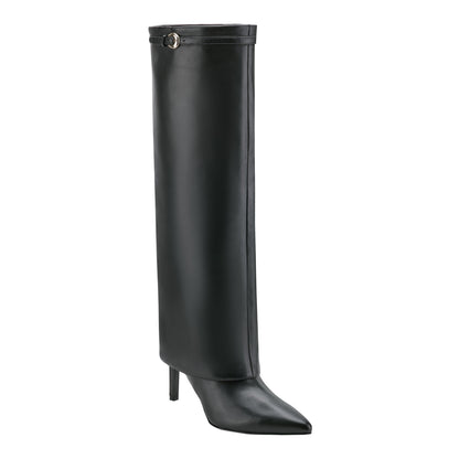 Marc Fisher Naples Leather Boot - Black Leather