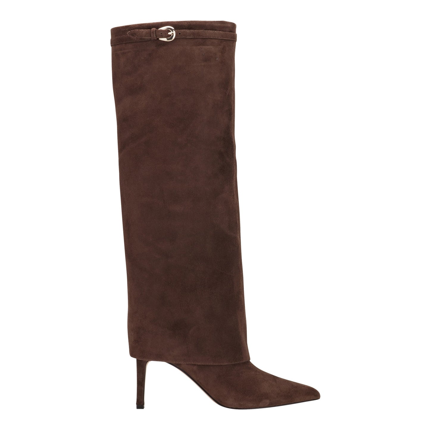 Marc Fisher Naples Leather Boot - Dark Brown Suede