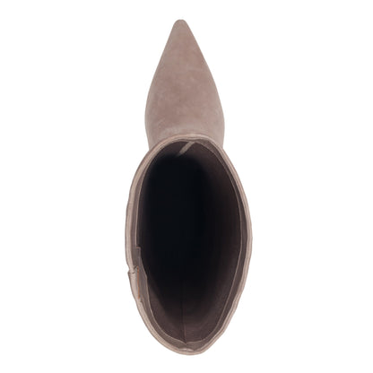 Marc Fisher Sabrina Wide Calf Leather Boot - Taupe Suede