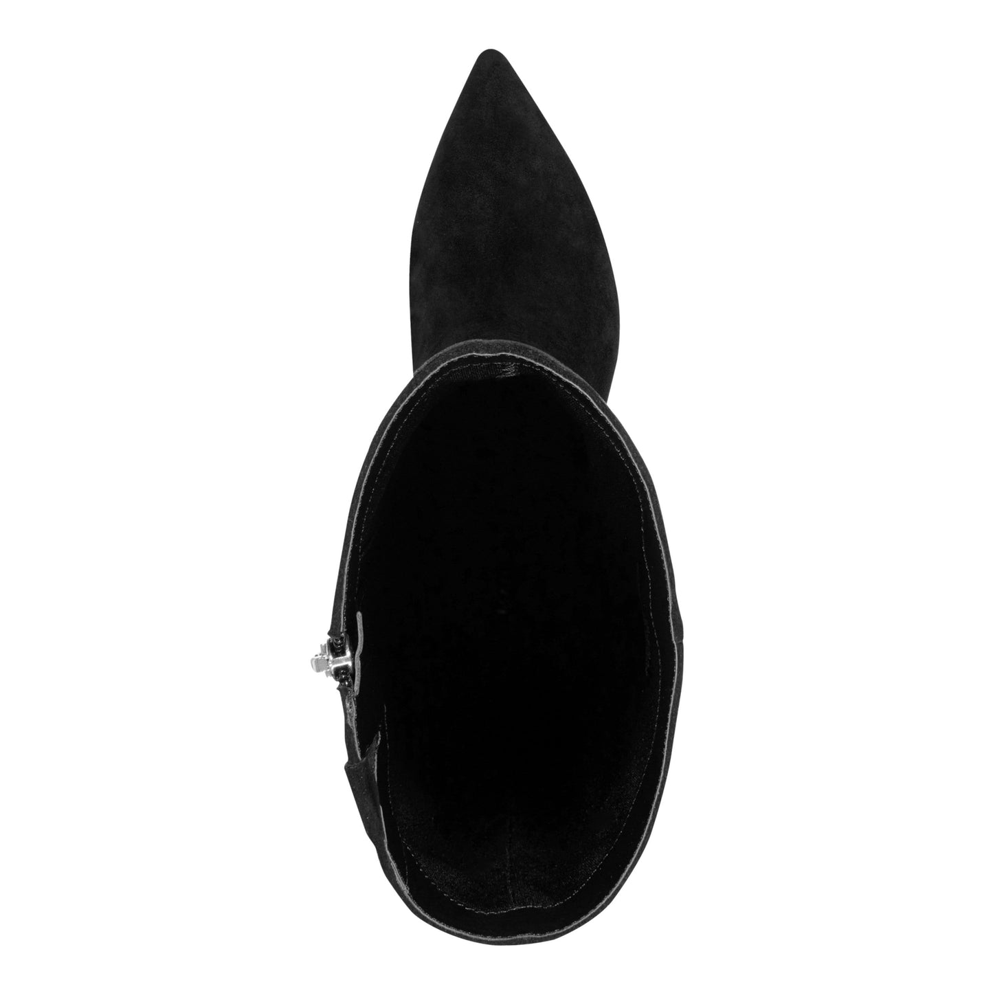 Marc Fisher Lucinda Kitten Heel Leather Boot - Black Suede