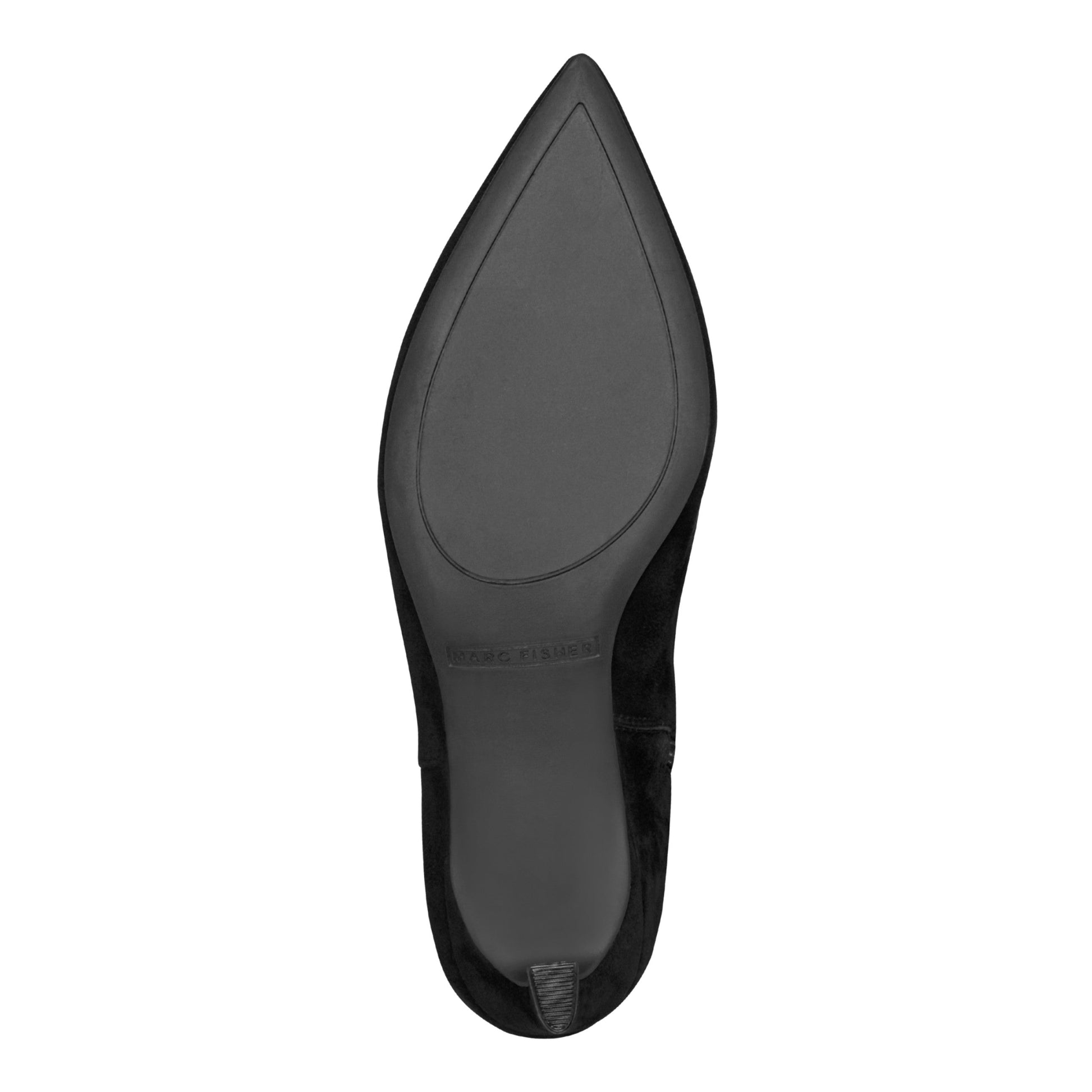 Marc Fisher Lucinda Kitten Heel Leather Boot - Black Suede