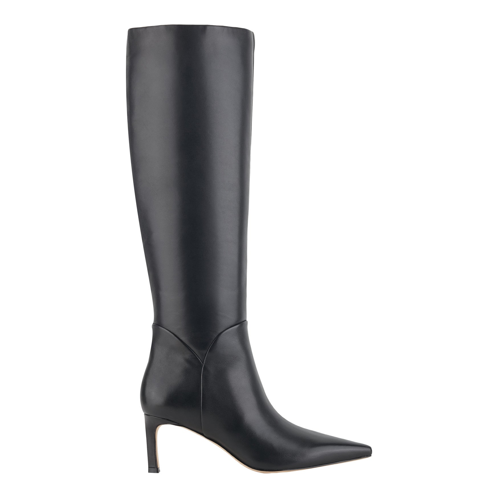 Marc Fisher Sabrina Wide Calf Leather Boot - Black Leather