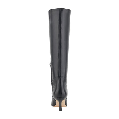 Marc Fisher Sabrina Wide Calf Leather Boot - Black Leather