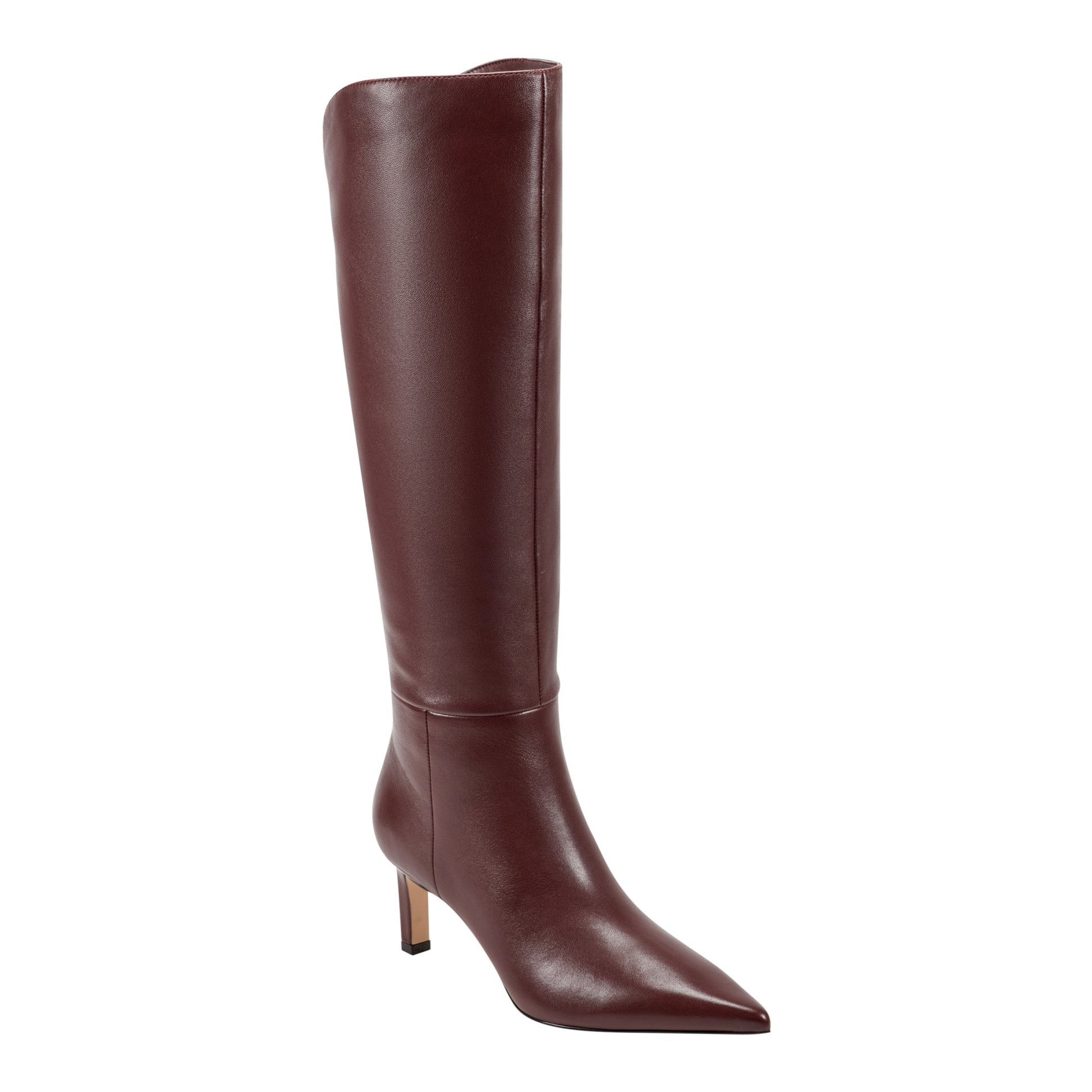 Marc Fisher Esmee Leather Boot - Merlot Leather
