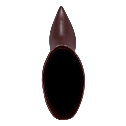 Marc Fisher Esmee Leather Boot - Merlot Leather