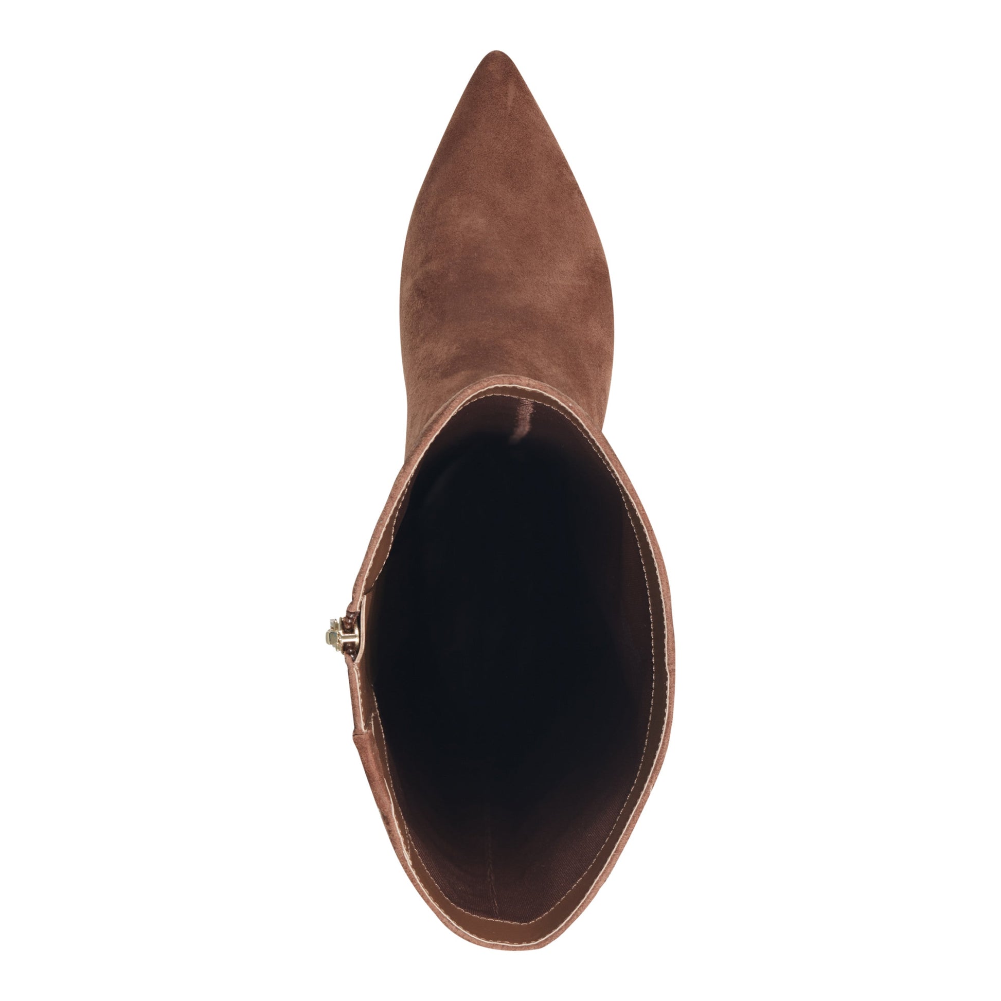 Marc Fisher Lucinda Kitten Heel Leather Boot - Tan Suede