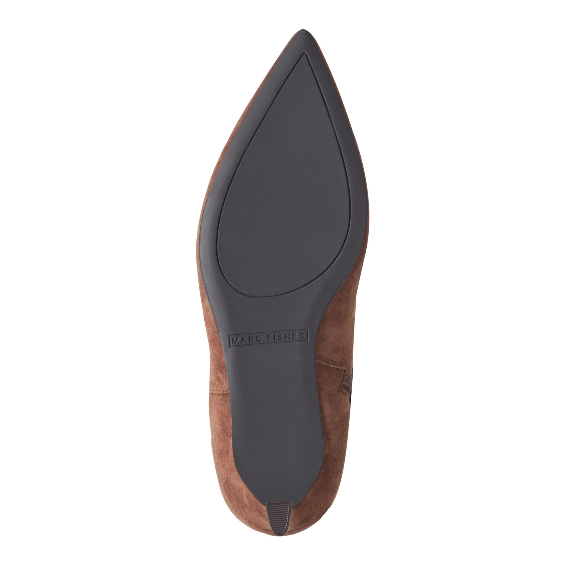 Marc Fisher Lucinda Kitten Heel Leather Boot - Tan Suede