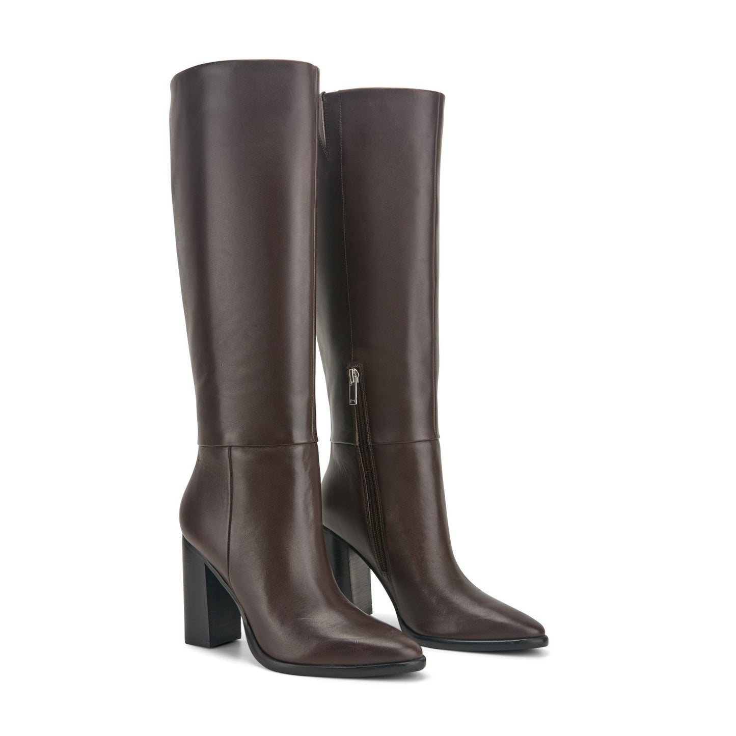 Marc Fisher Lannie Dress Leather Boot - Dark Merlot Leather