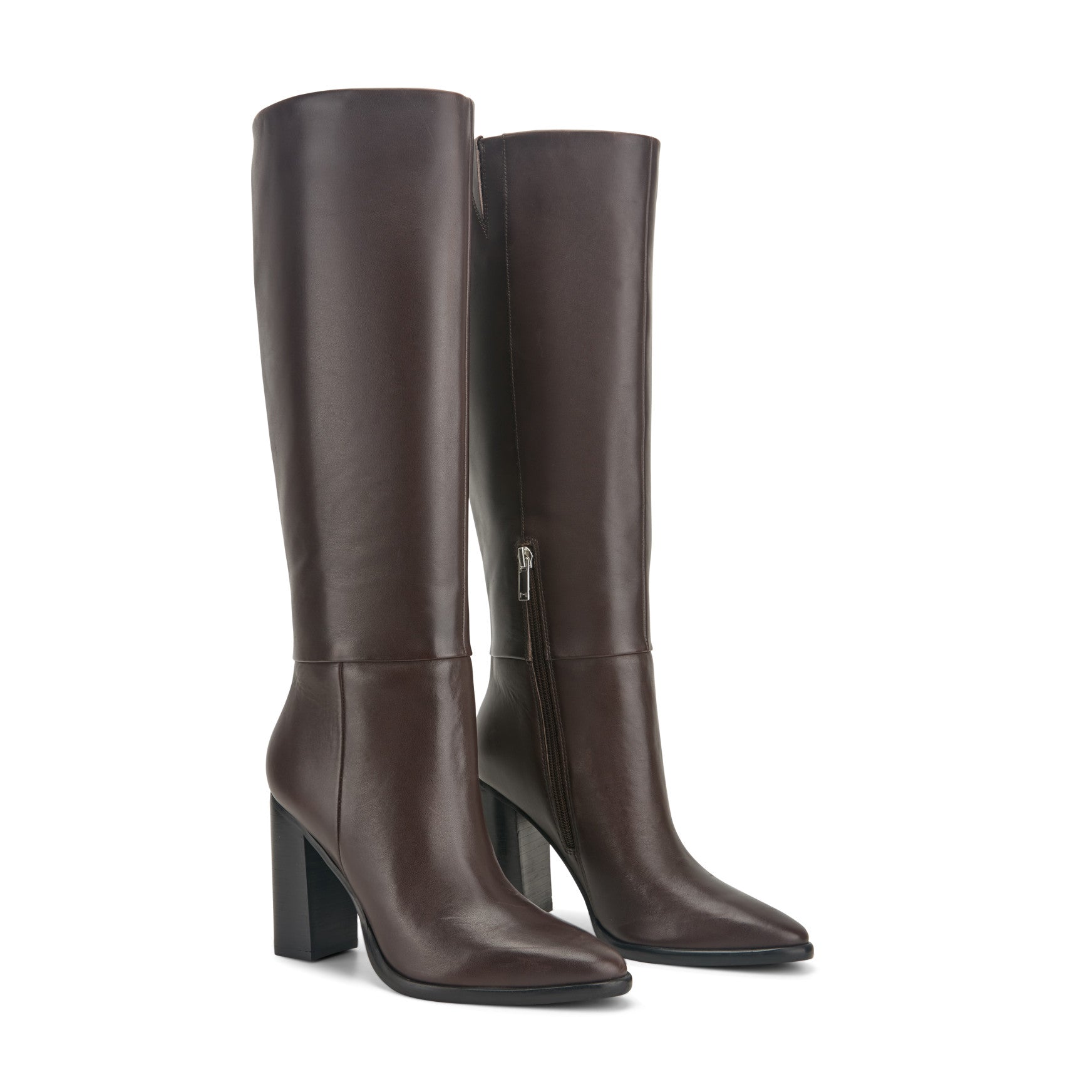 Marc Fisher Lannie Dress Leather Boot - Dark Merlot Leather