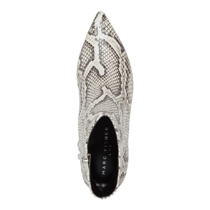 Marc Fisher Itzia Ankle Leather Bootie - Snake Printed Leather