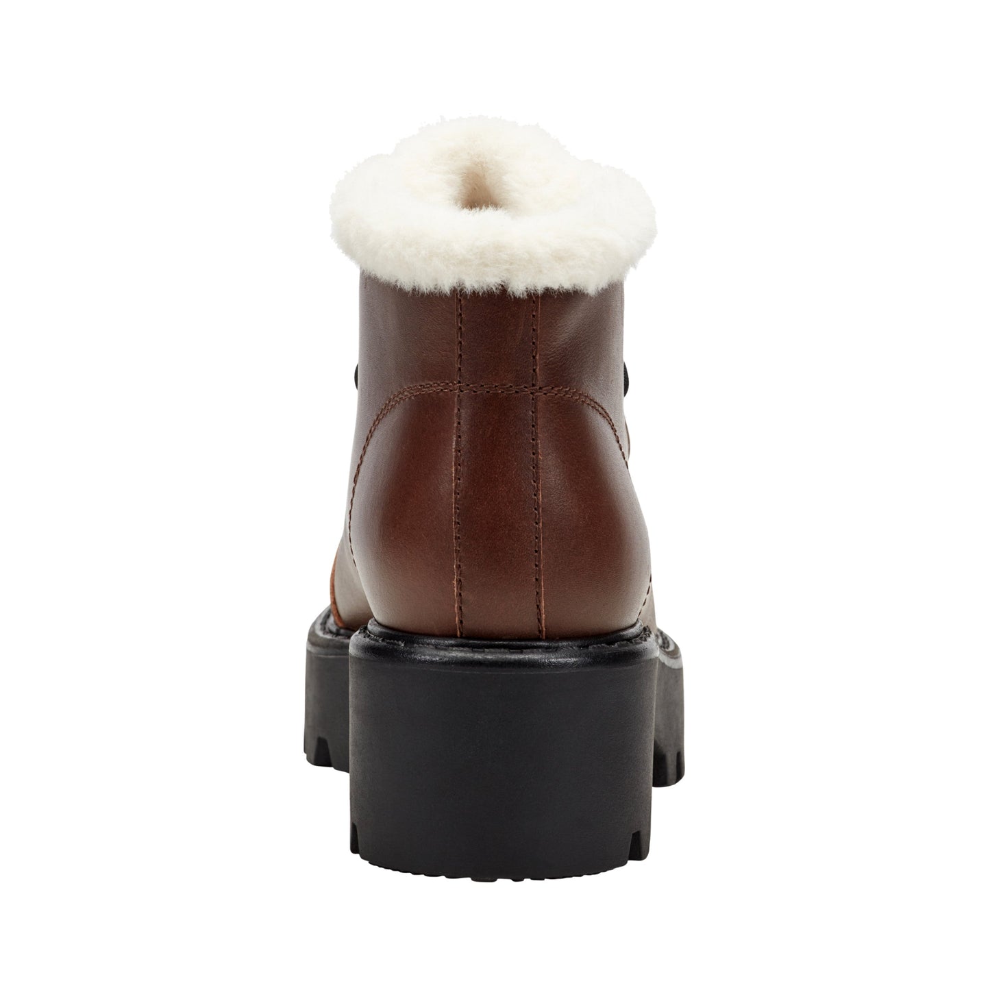 Marc Fisher Percy Lug Sole Bootie - Dark Brown Leather
