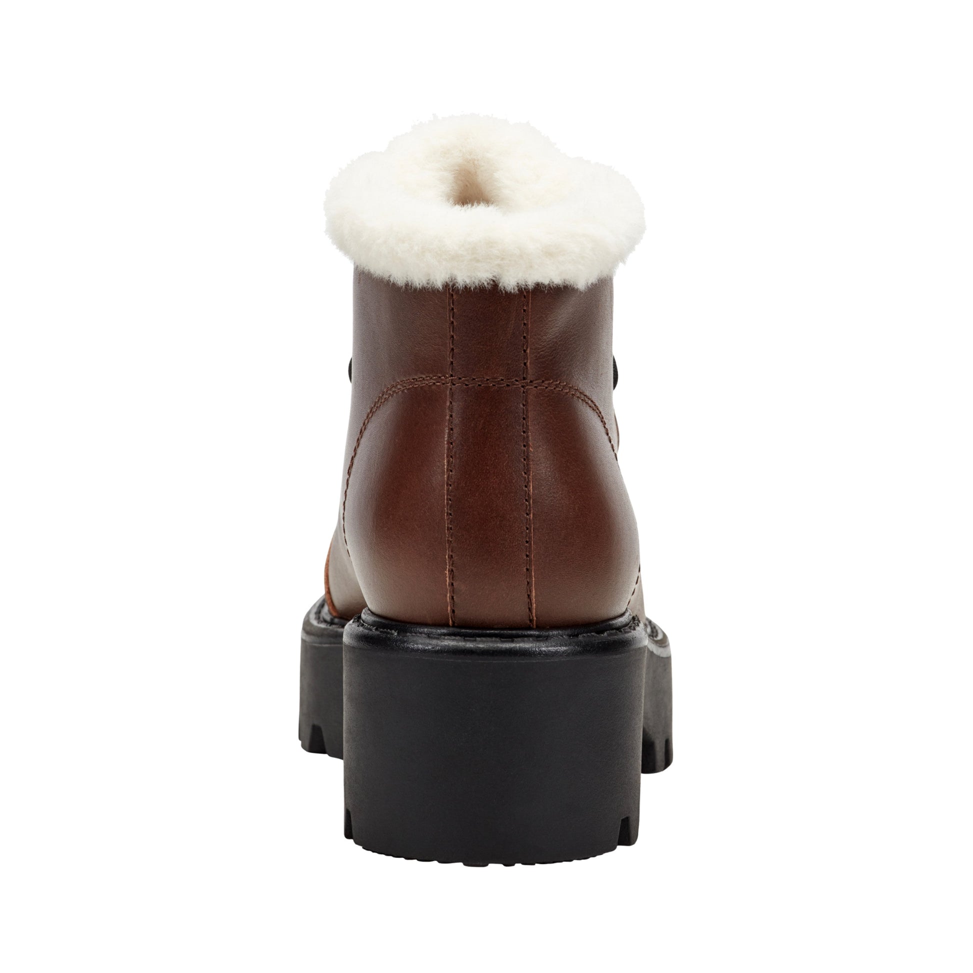 Marc Fisher Percy Lug Sole Bootie - Dark Brown Leather