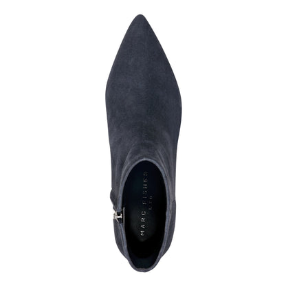 Marc Fisher Itzia Ankle Leather Bootie - Navy Suede