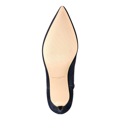 Marc Fisher Itzia Ankle Leather Bootie - Navy Suede