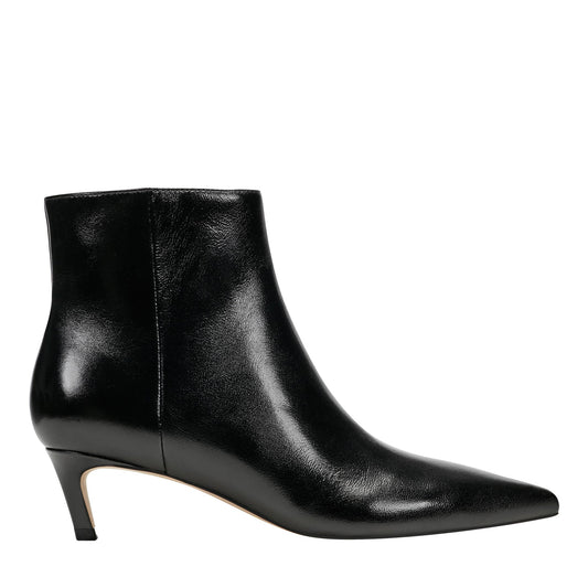 Marc Fisher Itzia Ankle Leather Bootie - Black Leather