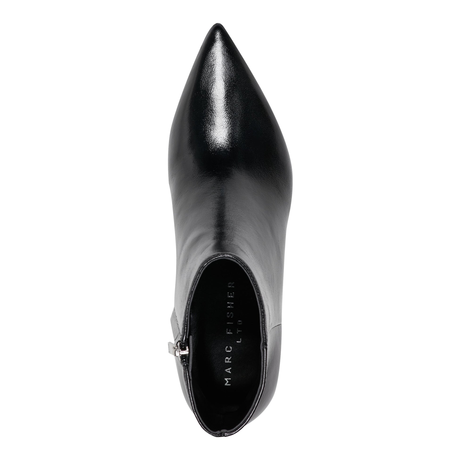 Marc Fisher Itzia Ankle Leather Bootie - Black Leather
