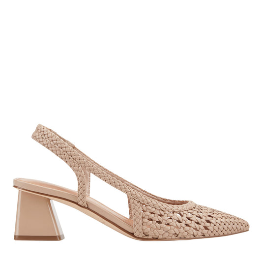 Marc Fisher Latiya Woven Slingback Pump - Natural