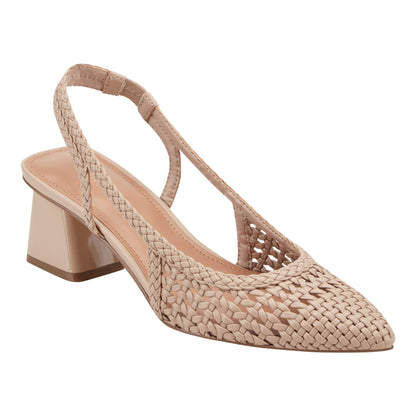 Marc Fisher Latiya Woven Slingback Pump - Natural