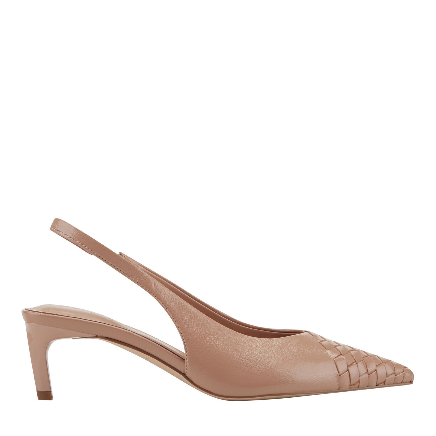 Marc Fisher Rilly Leather Slingback Pump - Natural Leather