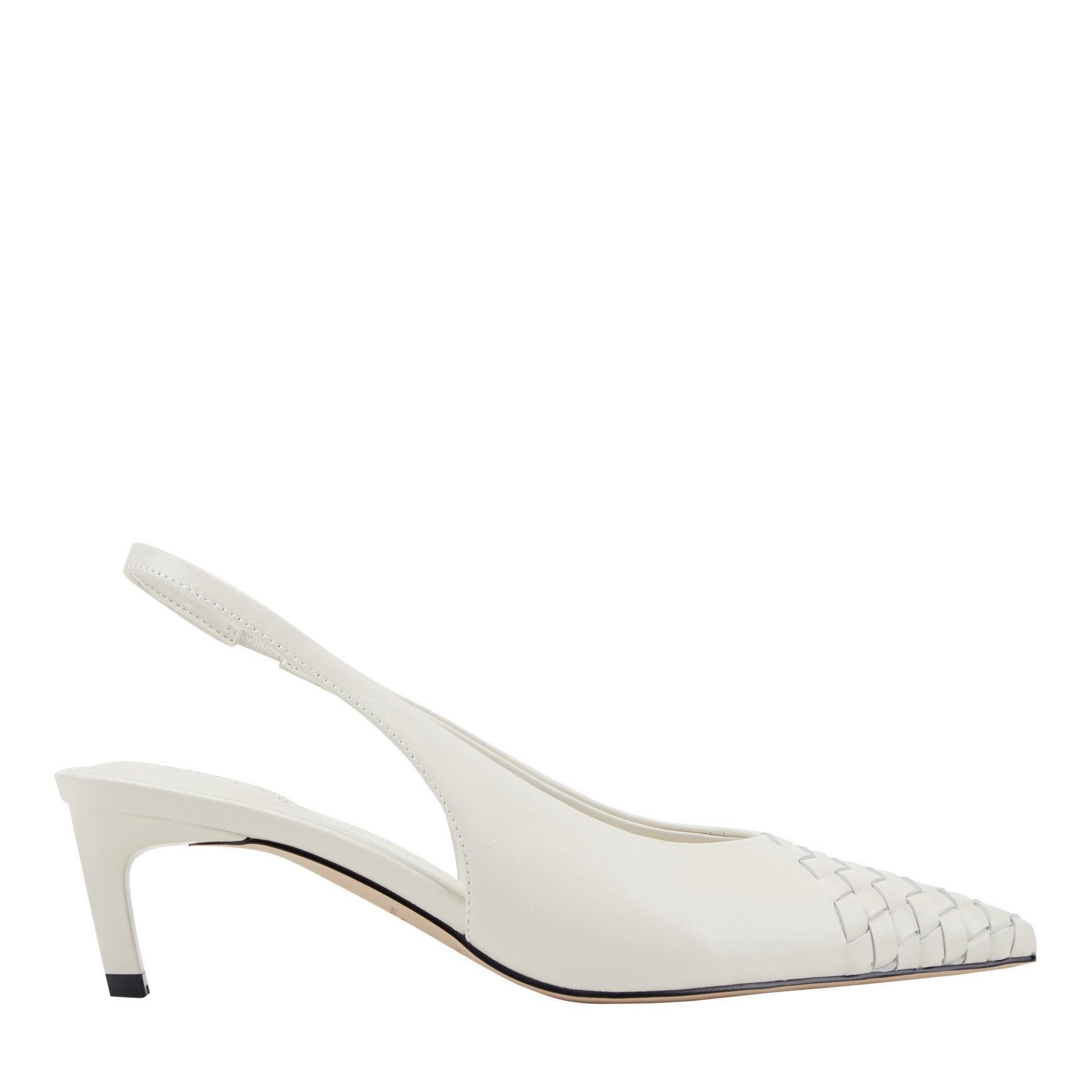 Marc Fisher Rilly Leather Slingback Pump - Ivory Leather