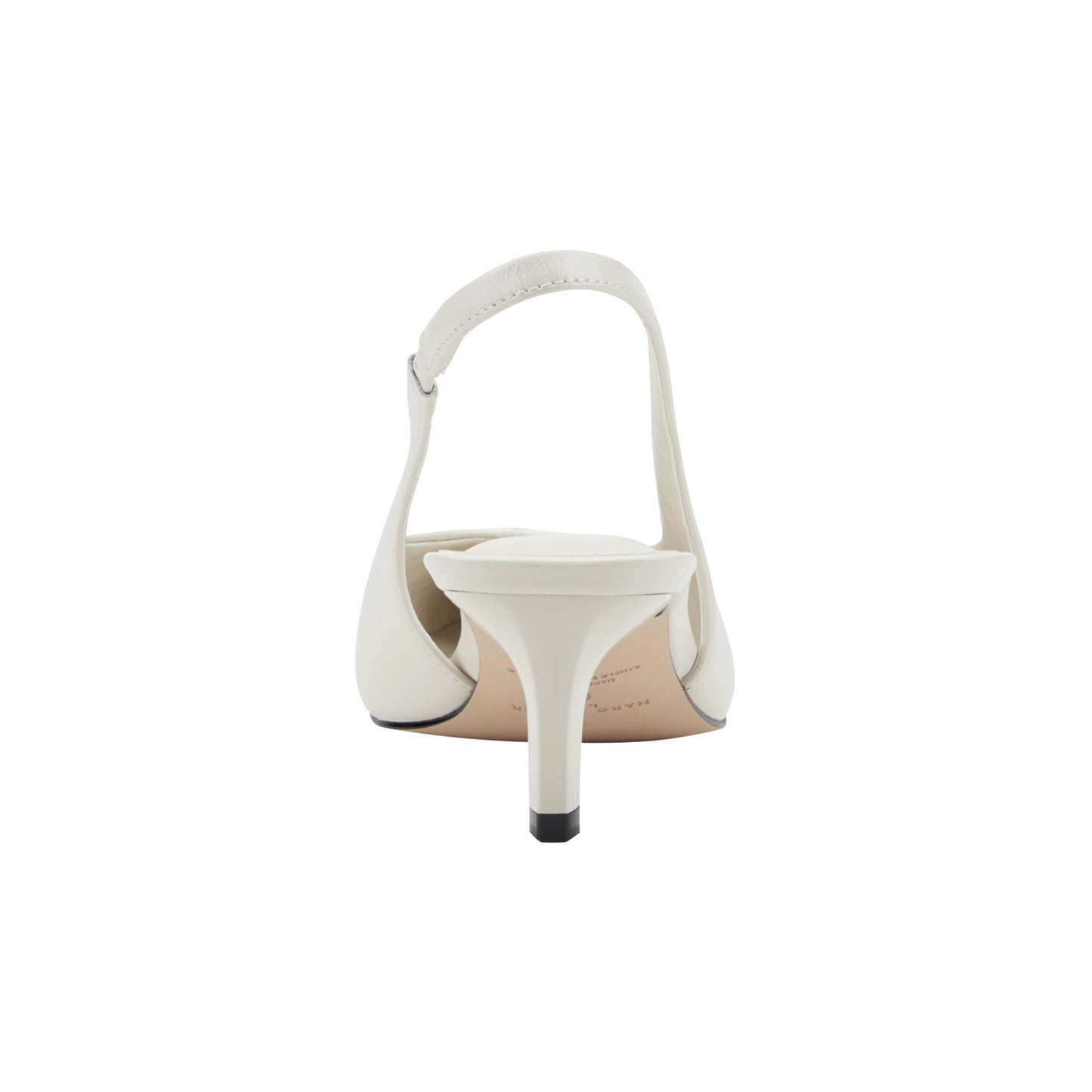 Marc Fisher Rilly Leather Slingback Pump - Ivory Leather