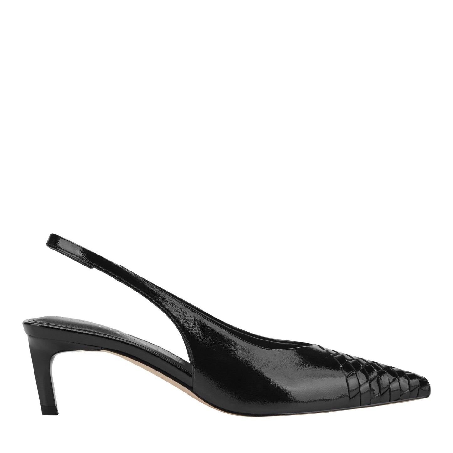 Marc Fisher Rilly Leather Slingback Pump - Black Leather