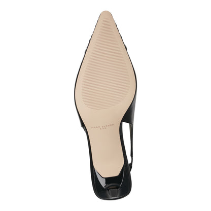 Marc Fisher Rilly Leather Slingback Pump - Black Leather