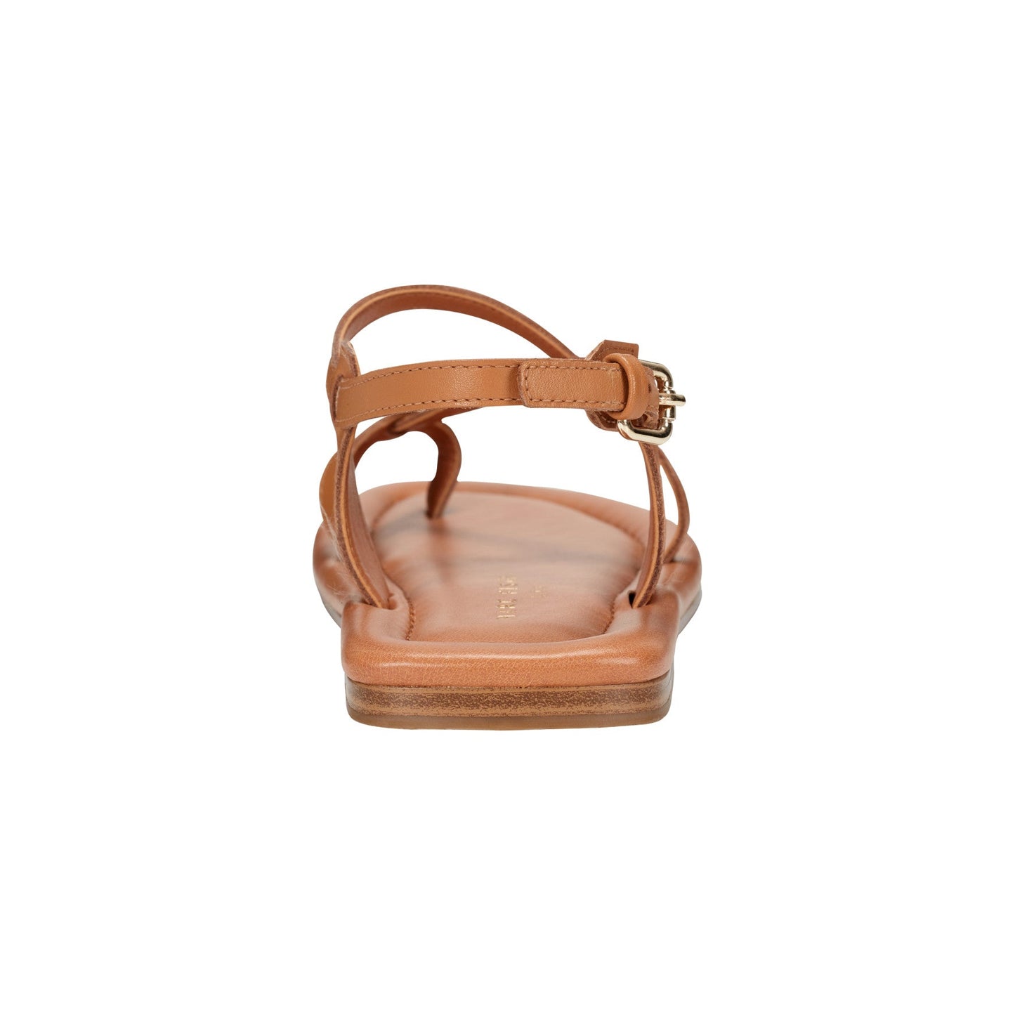 Marc Fisher Gerty Strappy Leather Flat Sandal - Natural Leather