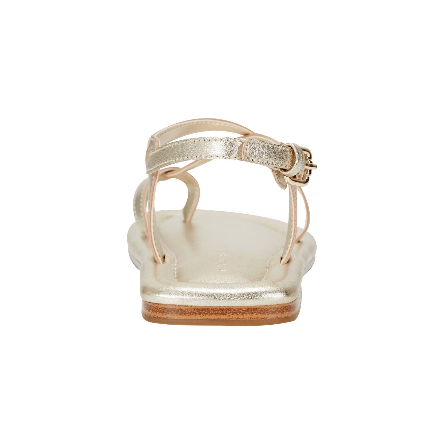 Marc Fisher Gerty Strappy Leather Flat Sandal - Gold Leather