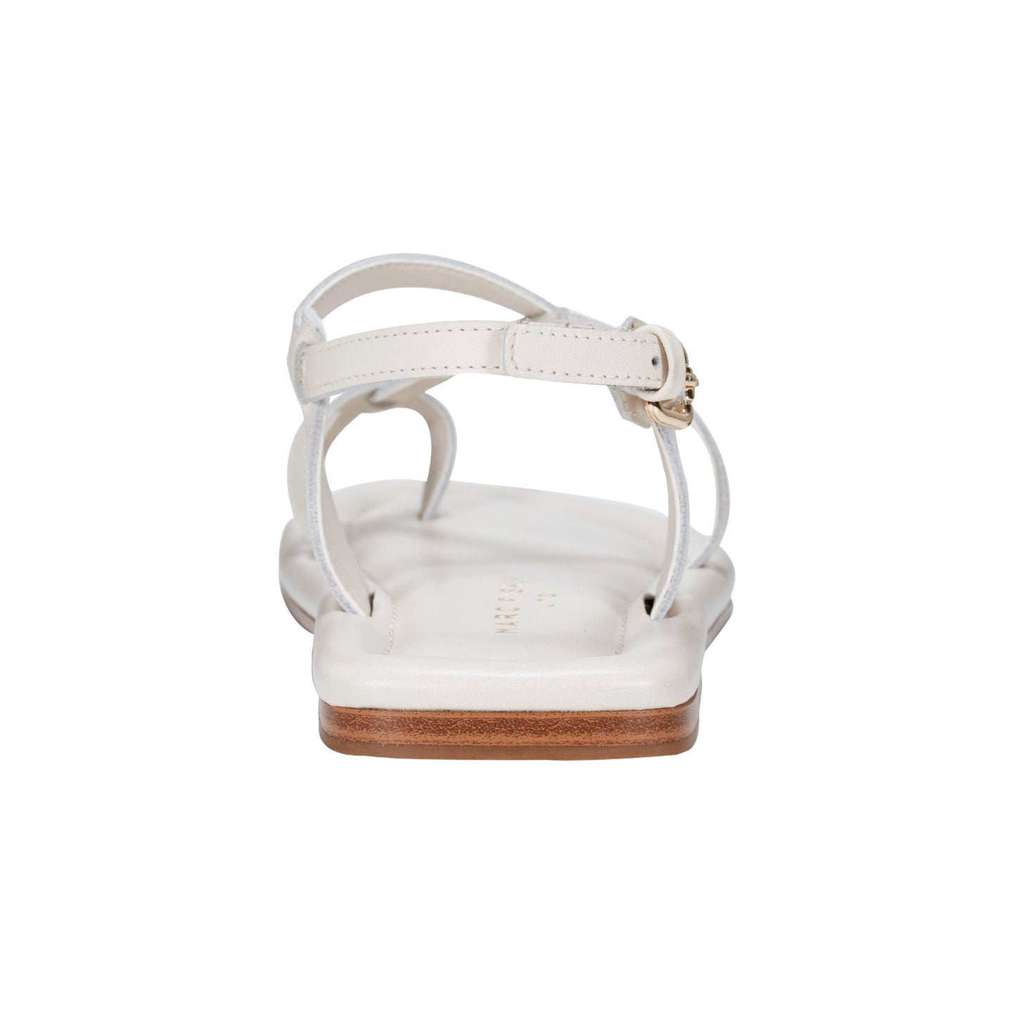 Marc Fisher Gerty Strappy Leather Flat Sandal - Chic Cream Leather