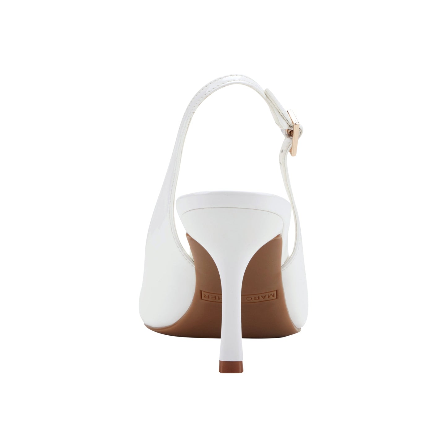 Marc Fisher Paza Peep Toe Pump - White Patent