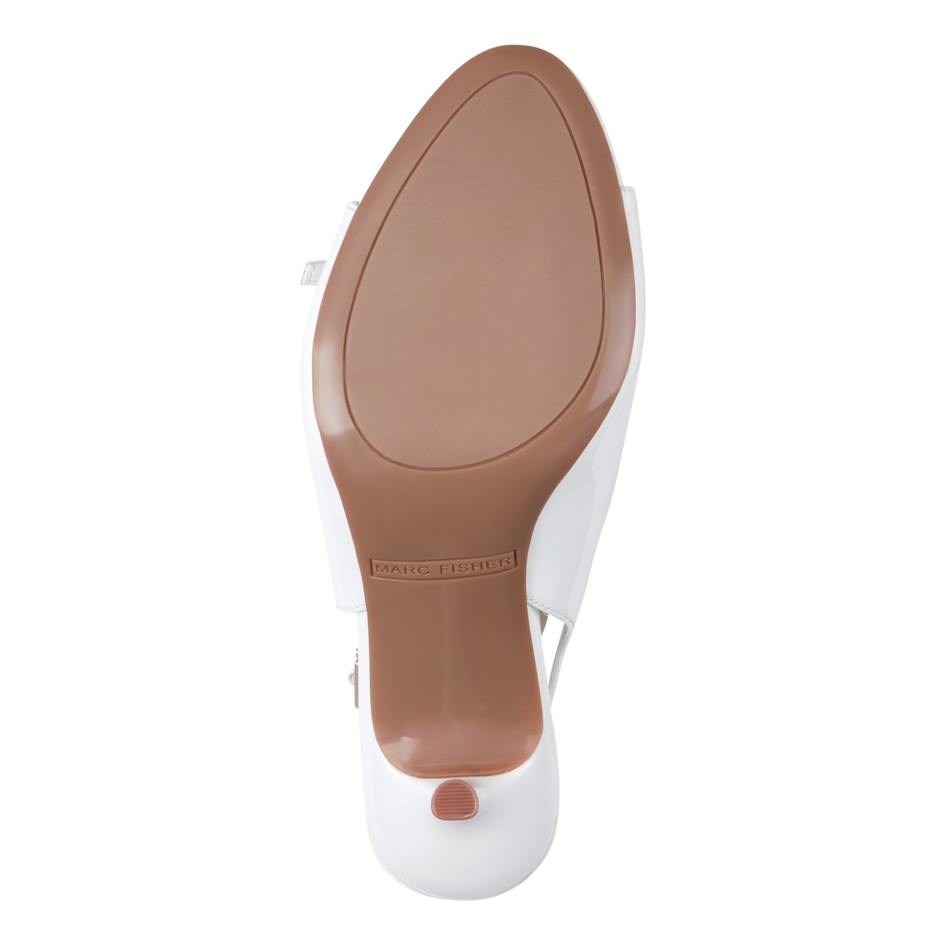 Marc Fisher Paza Peep Toe Pump - White Patent
