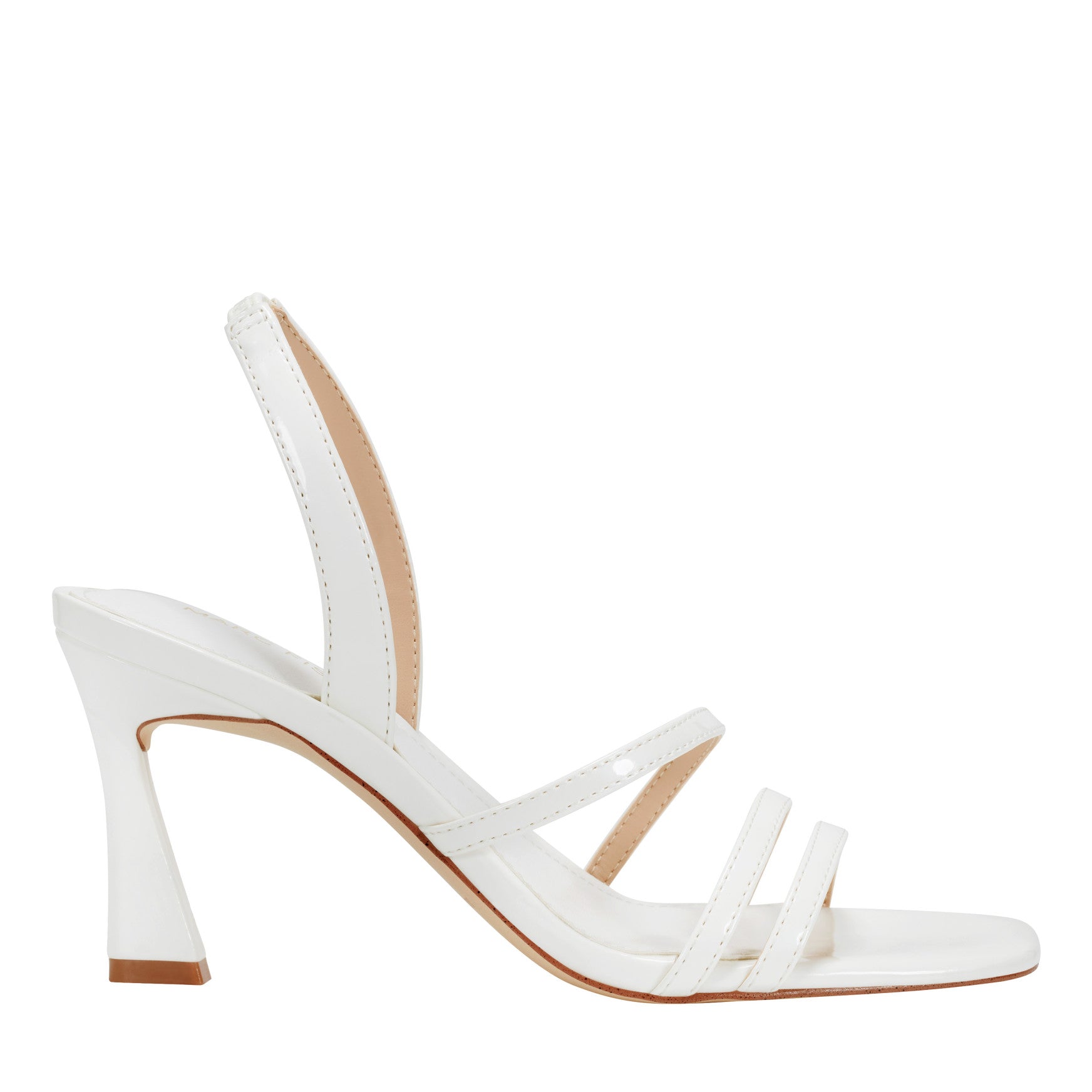 Marc Fisher Nalina Slingback Sandal - White Patent