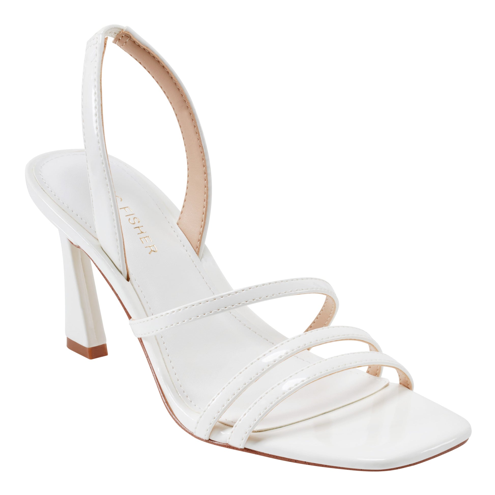 Marc Fisher Nalina Slingback Sandal - White Patent