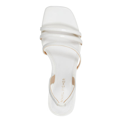 Marc Fisher Nalina Slingback Sandal - White Patent