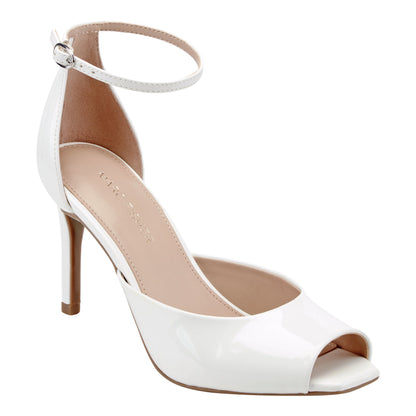 Marc Fisher Veni Peep Toe Pump - White Patent