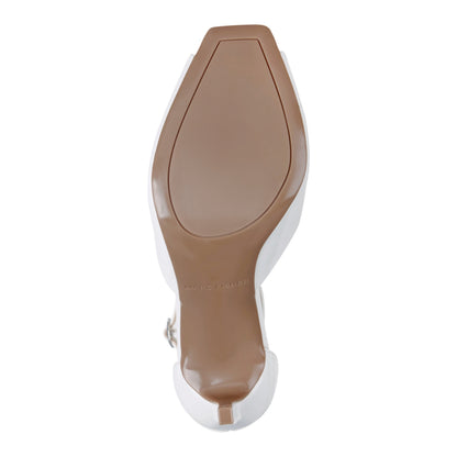 Marc Fisher Veni Peep Toe Pump - White Patent
