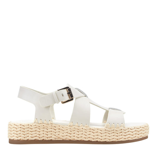 Marc Fisher Elissa Espadrille Sandal - Chic Cream Leather