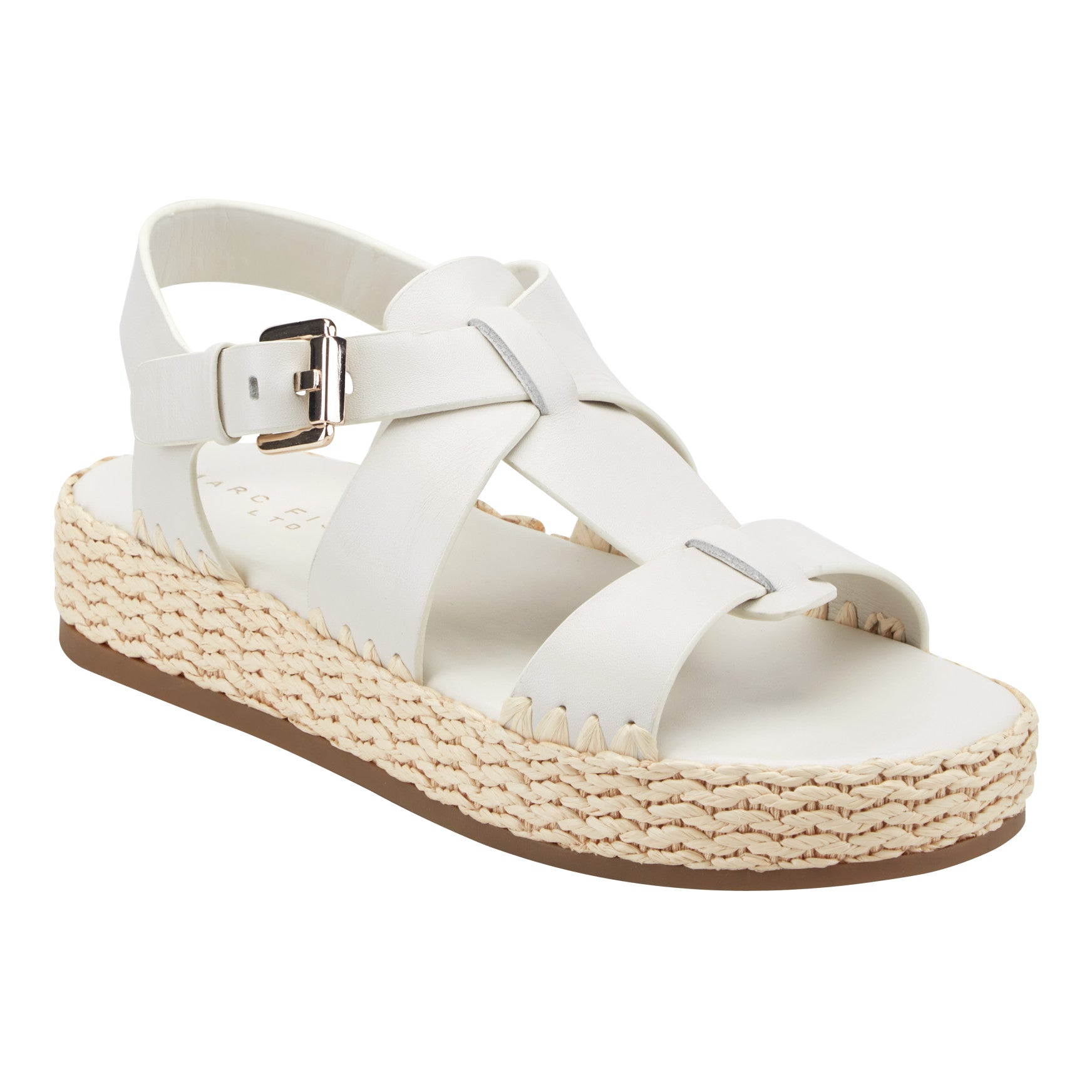 Marc Fisher Elissa Espadrille Sandal - Chic Cream Leather