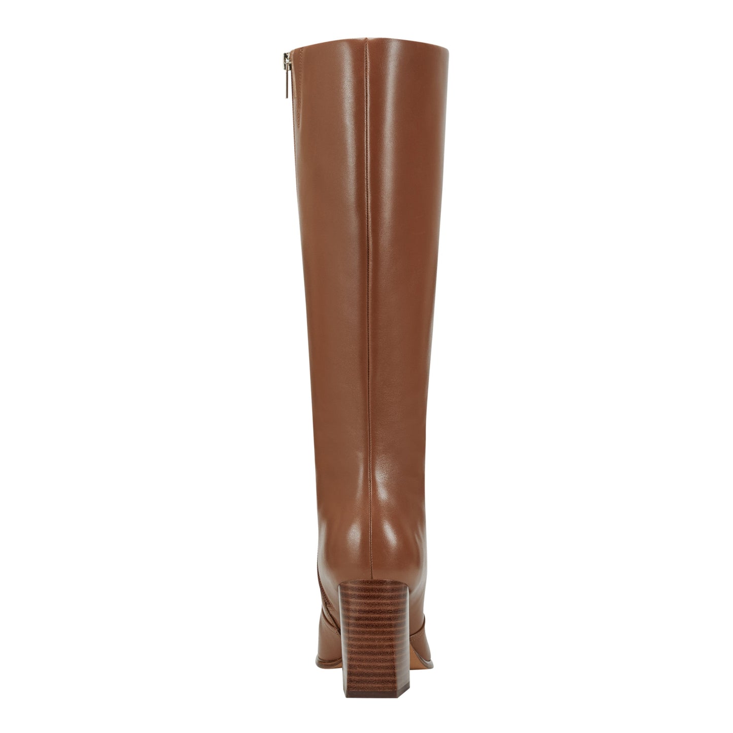 Marc Fisher Dreeam Block Heeled Leather Boot - Tan Leather